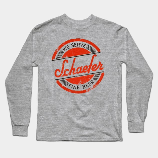 Schaefer Beer Long Sleeve T-Shirt by retrorockit